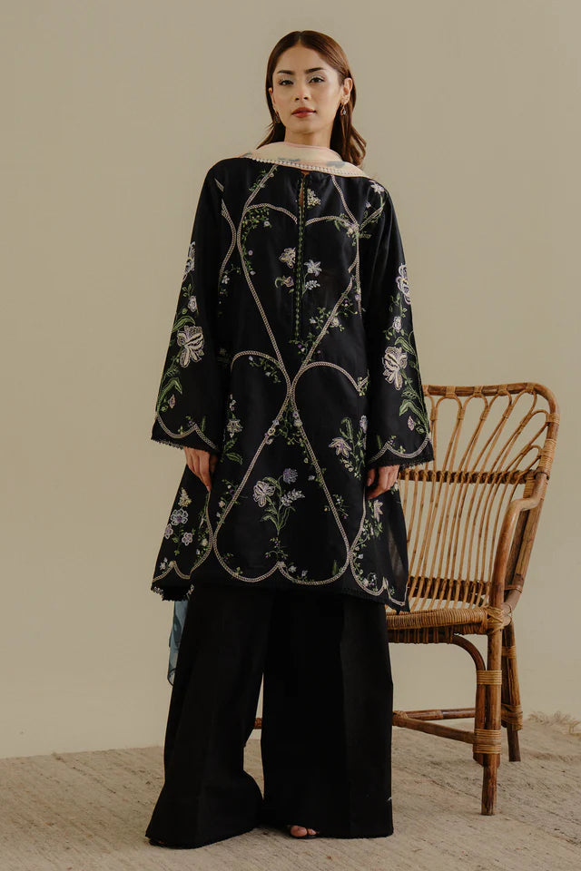 Zara Shahjahan 3PC Unstitched Luxury Lawn Heavy Embroidered Suit