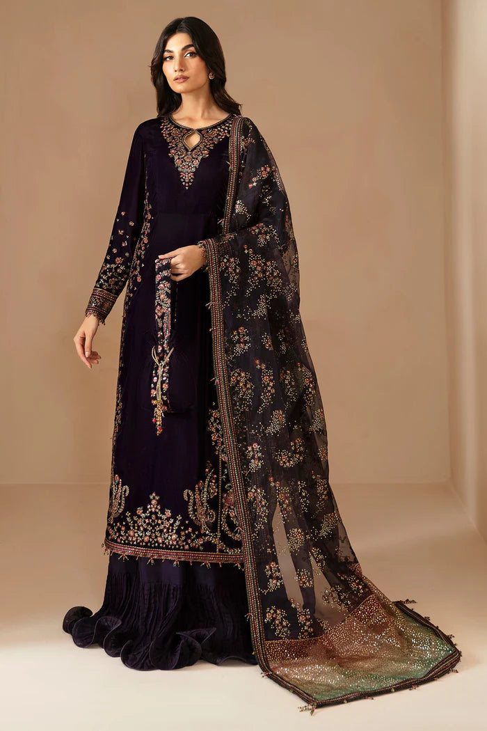 Jazmin 013 Unstitched Luxury Velvet Heavy Embroidered 3PC Suit