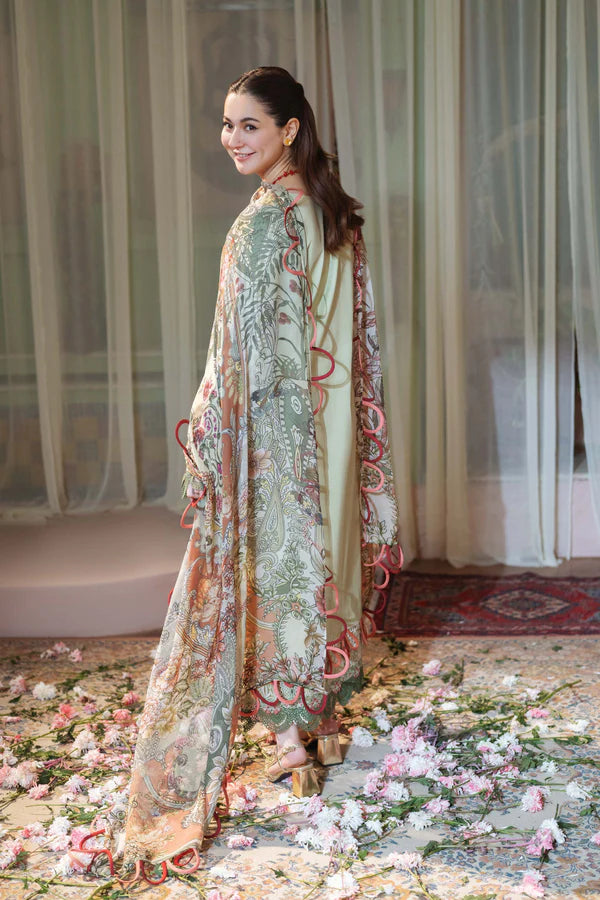 Jade 007 3PC Unstitched Luxury Dhanak Heavy Embroidered 3PC Suit