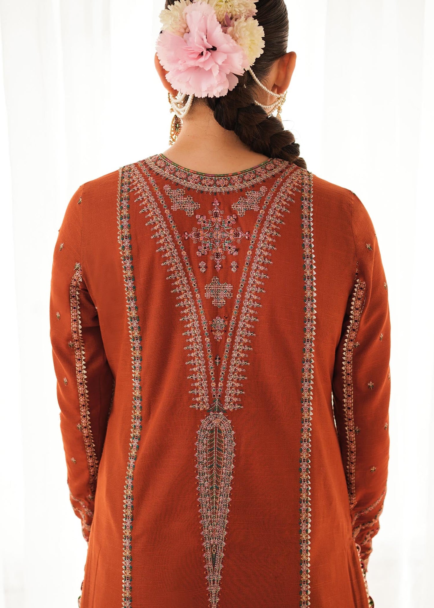 Hussain Rehar 019 Unstitched Luxury Dhanak Heavy Embroidered 3PC Suit