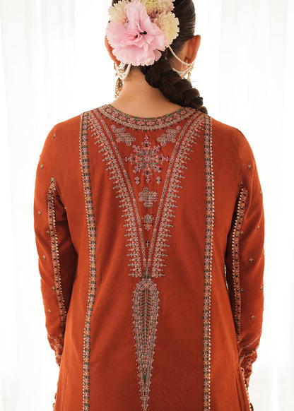 Hussain Rehar 019 Unstitched Luxury Dhanak Heavy Embroidered 3PC Suit