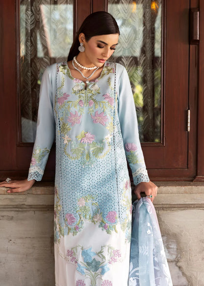 Crimson 004 Unstitched Luxury Dhanak Chikankari Heavy Embroidered 3PC Suit