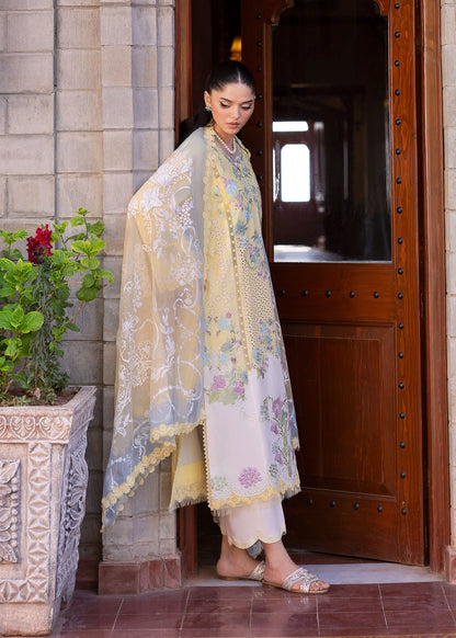 Crimson 003 Unstitched Luxury Dhanak Chikankari Heavy Embroidered 3PC Suit
