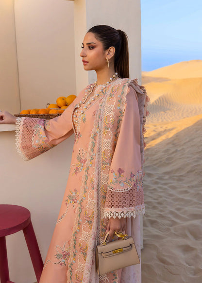 Crimson 010 Unstitched Luxury Dhanak Chikankari Heavy Embroidered 3PC Suit