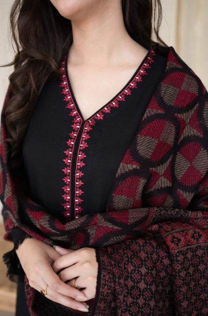 Asling 012 Unstitched Luxury Dhanak Heavy Embroidered 3PC Suit