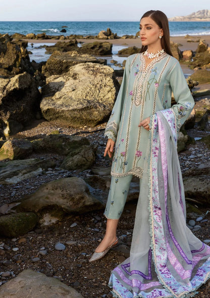 Crimson 011 Unstitched Luxury Dhanak Chikankari Heavy Embroidered 3PC Suit