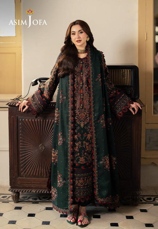 Asim Jofa 3PC Unstitched Luxury Lawn Heavy Embroidered Suit