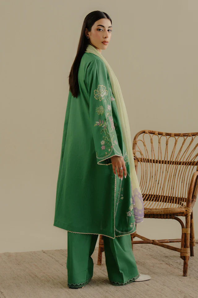 Zara Shahjahan 3PC Unstitched Luxury Lawn Heavy Embroidered Suit