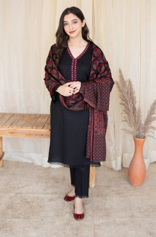 Asling 012 Unstitched Luxury Dhanak Heavy Embroidered 3PC Suit