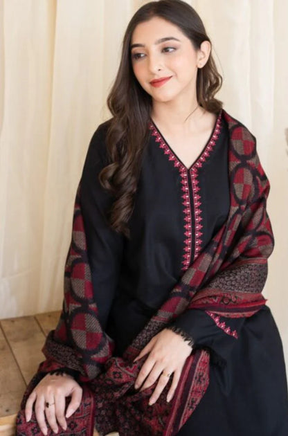 Asling 012 Unstitched Luxury Dhanak Heavy Embroidered 3PC Suit