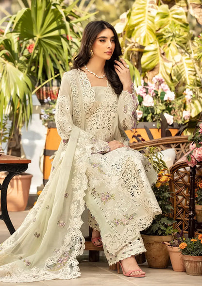 Elaf 3PC Unstitched Luxury Lawn Chikenkari Heavy Embroidered Suit