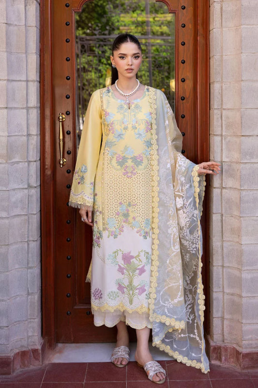 Crimson 003 Unstitched Luxury Dhanak Chikankari Heavy Embroidered 3PC Suit