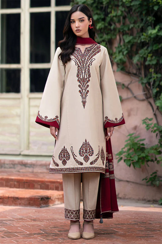 Jazmin 005 Unstitched Luxury Dhanak Heavy Embroidered 3PC Suit