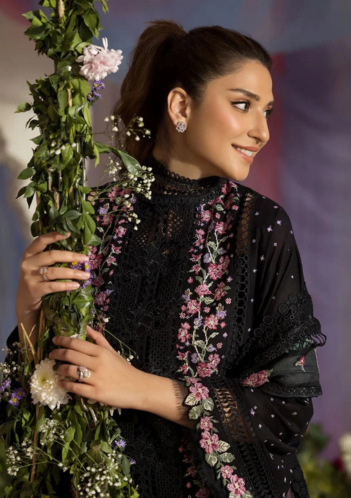 Sobia Nazir 3PC Unstitched Luxury Lawn Heavy Embroidered Suit
