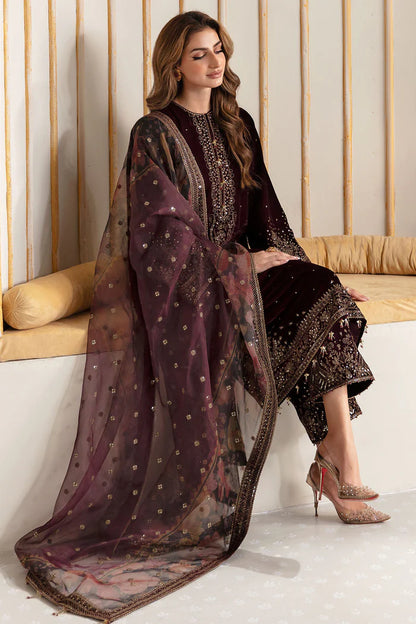 Jazmin 011 Unstitched Luxury Velvet Heavy Embroidered 3PC Suit
