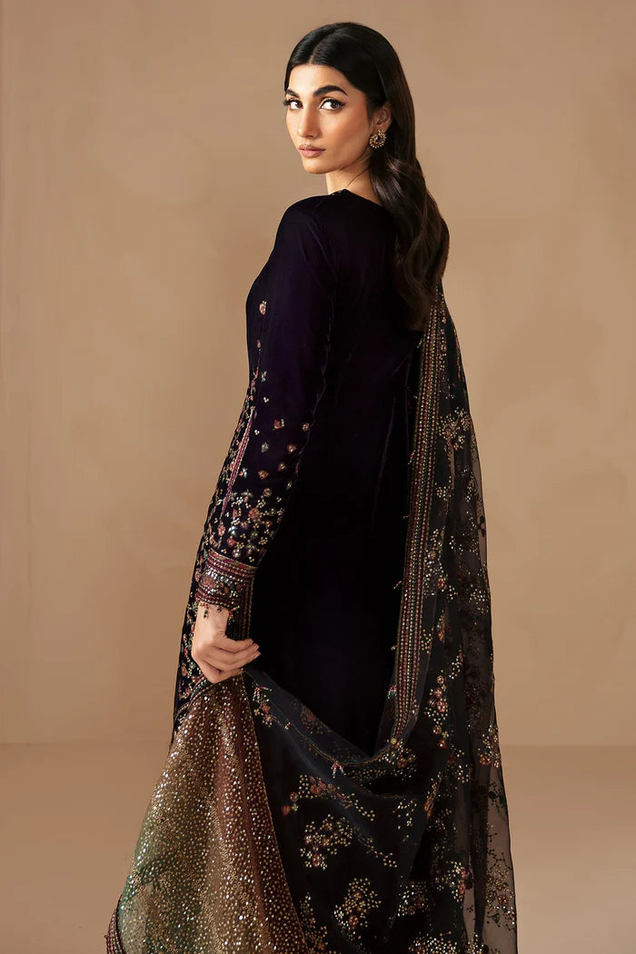 Jazmin 013 Unstitched Luxury Velvet Heavy Embroidered 3PC Suit
