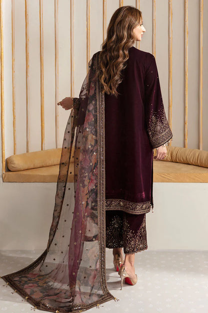Jazmin 011 Unstitched Luxury Velvet Heavy Embroidered 3PC Suit