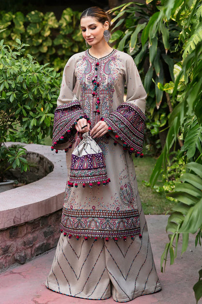 Jazmin 010 Unstitched Luxury Dhanak Heavy Embroidered 3PC Suit