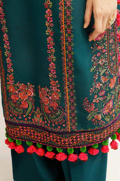 Hussain Rehar 011 Unstitched Luxury Dhanak Heavy Embroidered 3PC Suit