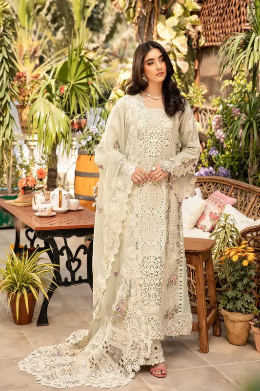 Elaf 002 Unstitched Luxury Dhanak Heavy Embroidered 3PC Suit