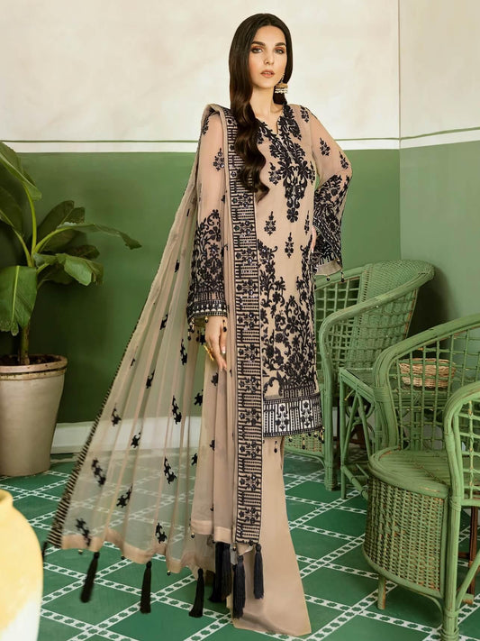 Akber Aslam 3PC Unstitched Luxury Lawn Heavy Embroidered Suit