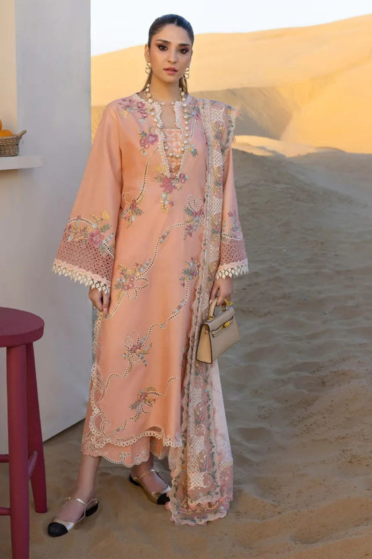 Crimson 010 Unstitched Luxury Dhanak Chikankari Heavy Embroidered 3PC Suit