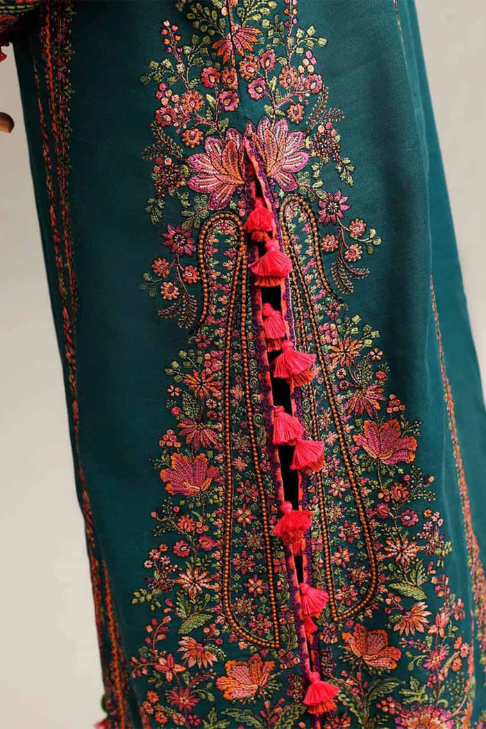 Hussain Rehar 011 Unstitched Luxury Dhanak Heavy Embroidered 3PC Suit