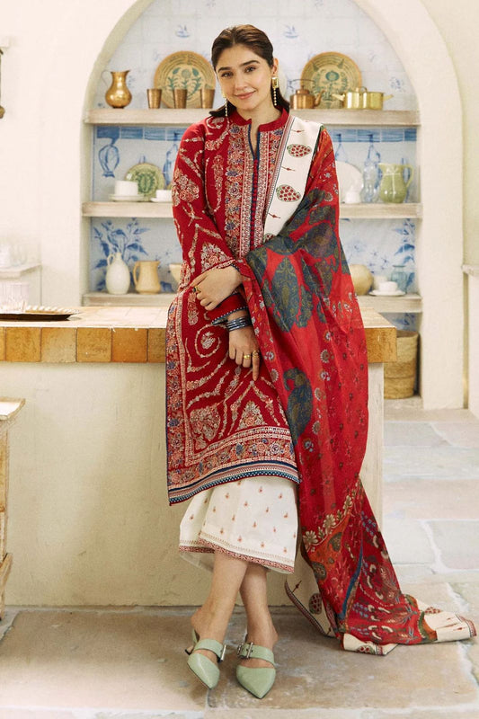 Zara Shahjahan 3PC Unstitched Luxury Lawn Heavy Embroidered Suit