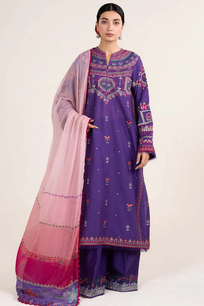 Zara Shahjahan 011 Unstitched Luxury Dhanak Heavy Embroidered 3PC Suit