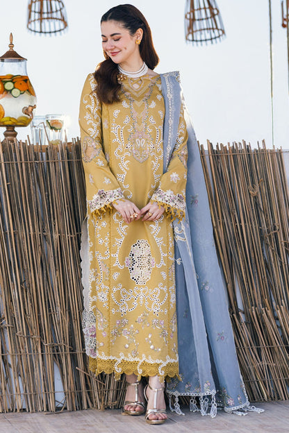 Qalamkar 3Pc Lawn Luxury Chikenkari Embroidered Suit