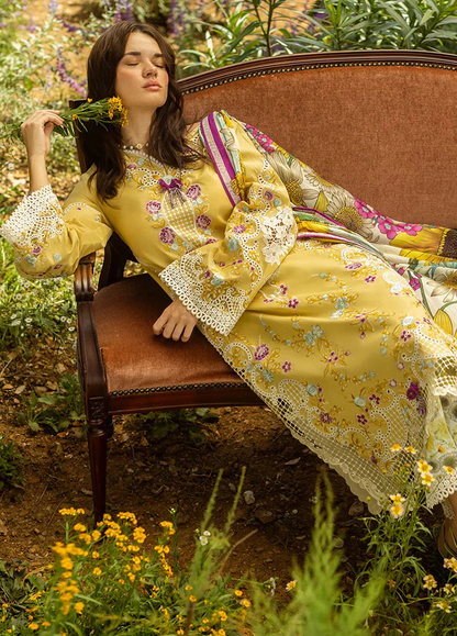Mushq 3PC Unstitched Luxury Lawn Chikenkari Heavy Embroidered Suit
