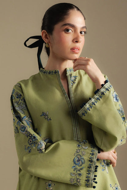 Zara Shahjahan 022 Unstitched Luxury Dhanak Heavy Embroidered 3PC Suit