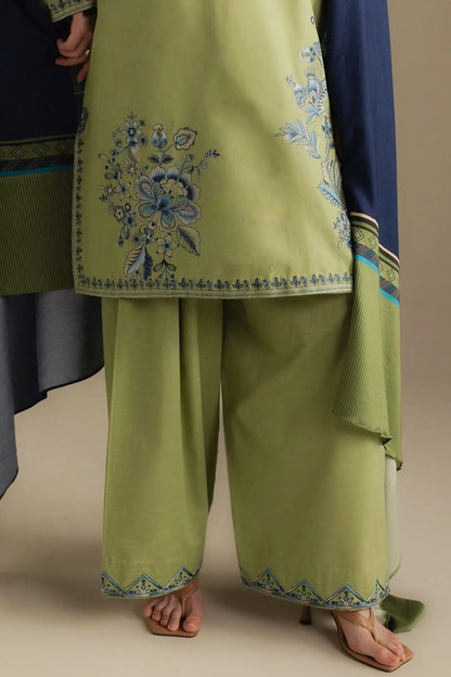 Zara Shahjahan 022 Unstitched Luxury Dhanak Heavy Embroidered 3PC Suit