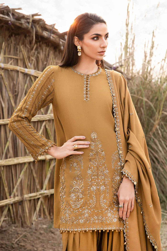 Maria B 011 Unstitched Luxury Dhanak Heavy Embroidered 3PC Suit