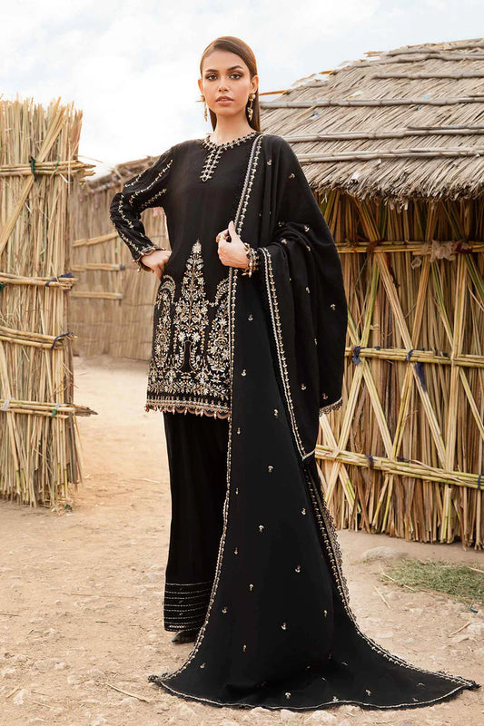 Maria B 012 Unstitched Luxury Dhanak Heavy Embroidered 3PC Suit