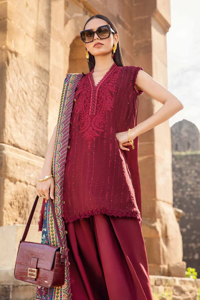 Maria B 013 Unstitched Luxury Dhanak Heavy Embroidered 3PC Suit