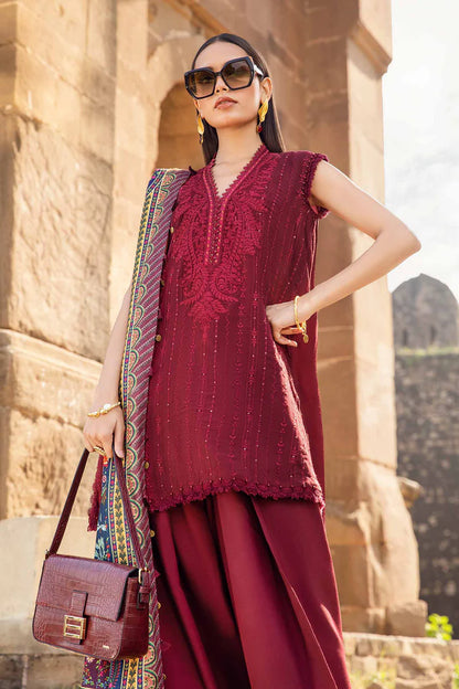 Maria B 013 Unstitched Luxury Dhanak Heavy Embroidered 3PC Suit