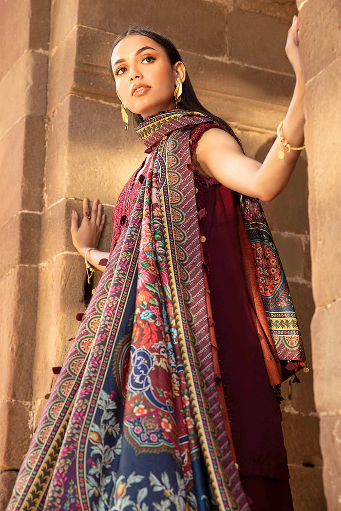 Maria B 013 Unstitched Luxury Dhanak Heavy Embroidered 3PC Suit
