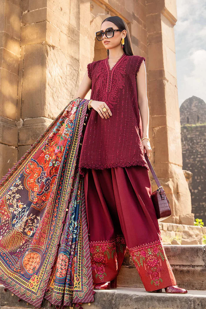 Maria B 013 Unstitched Luxury Dhanak Heavy Embroidered 3PC Suit