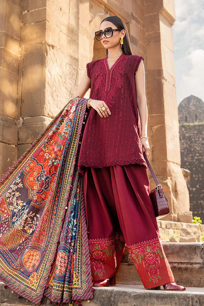 Maria B 013 Unstitched Luxury Dhanak Heavy Embroidered 3PC Suit