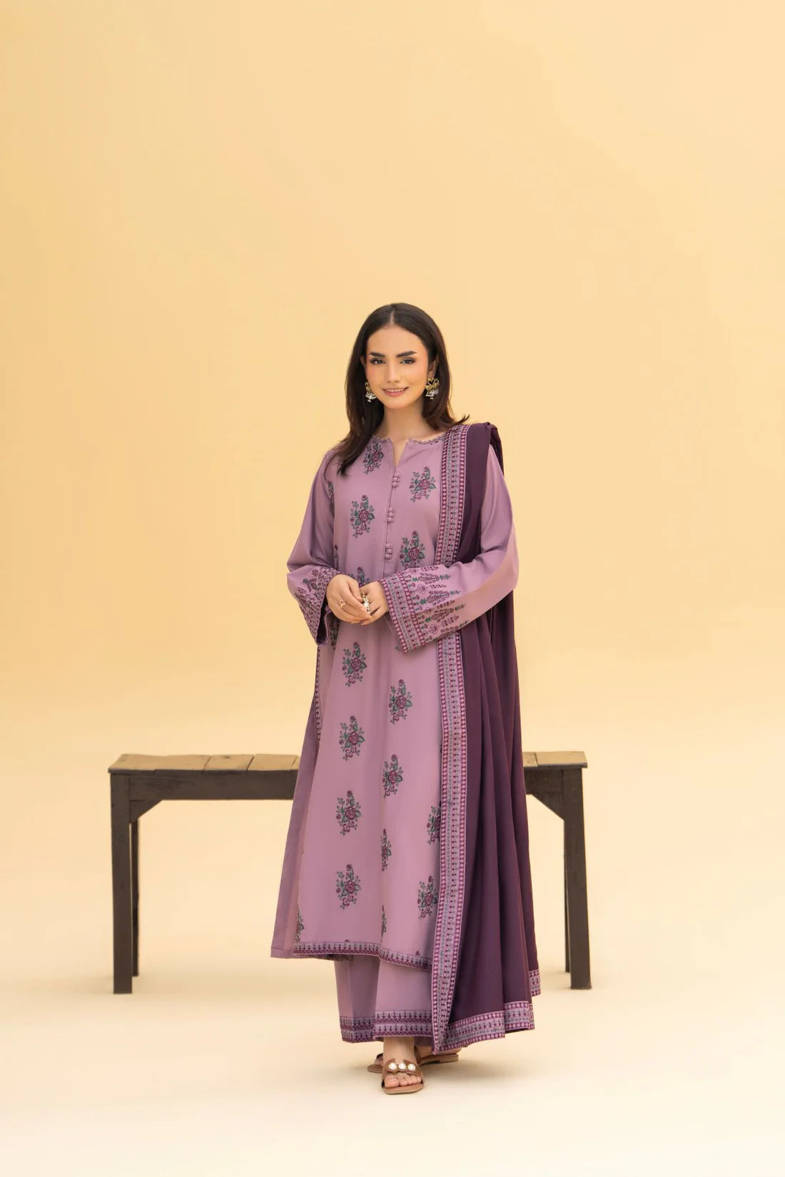 Lazuli 001 Unstitched Luxury Dhanak Heavy Embroidered 3PC Suit