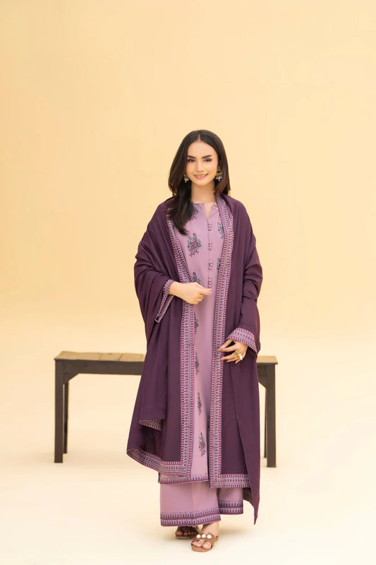 Lazuli 001 Unstitched Luxury Dhanak Heavy Embroidered 3PC Suit