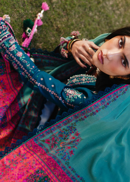 Hussain Rehar 010 Unstitched Luxury Dhanak Heavy Embroidered 3PC Suit