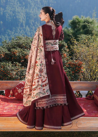 Hussain Rehar 009 Unstitched Luxury Dhanak Heavy Embroidered 3PC Suit