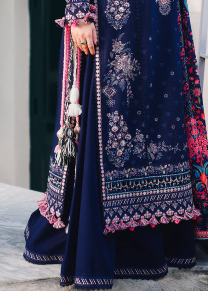 Hussain Rehar 008 Unstitched Luxury Dhanak Heavy Embroidered 3PC Suit