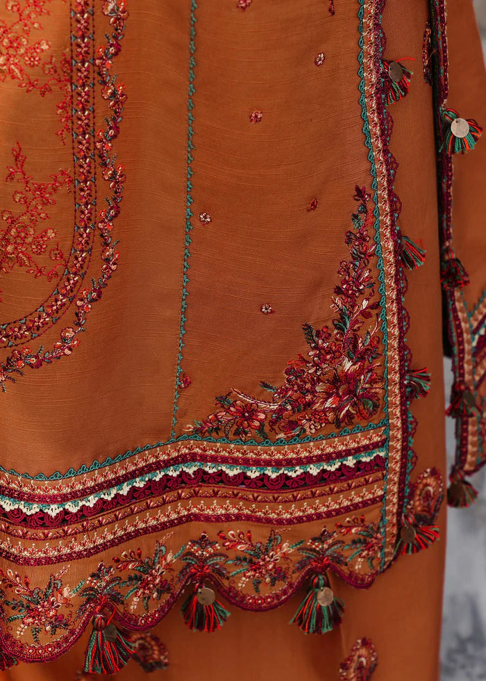 Hussain Rehar 016 Unstitched Luxury Dhanak Heavy Embroidered 3PC Suit