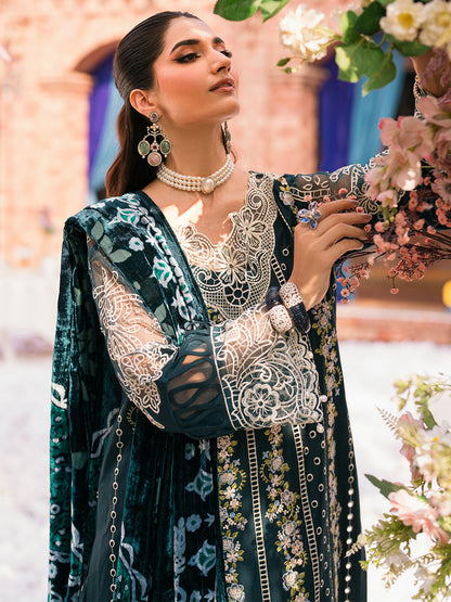 Mahnur 3PC Unstitched Luxury Lawn Chikenkari Heavy Embroidered Suit