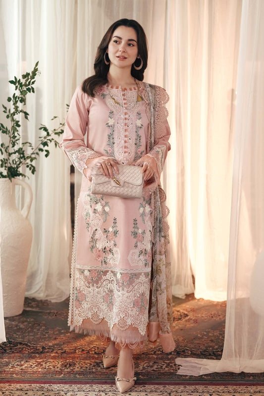 Jade 3PC Unstitched Luxury Lawn Chikenkari Heavy Embroidered Suit