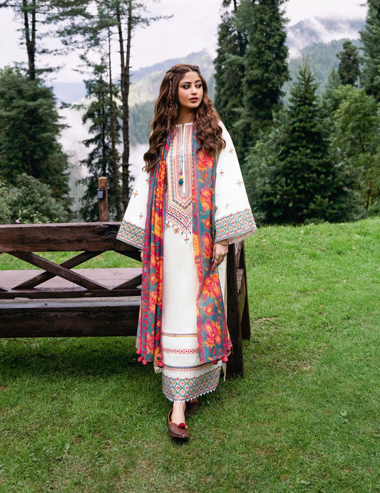 Sapphire 3PC Unstitched Luxury Lawn Heavy Embroidered Suit