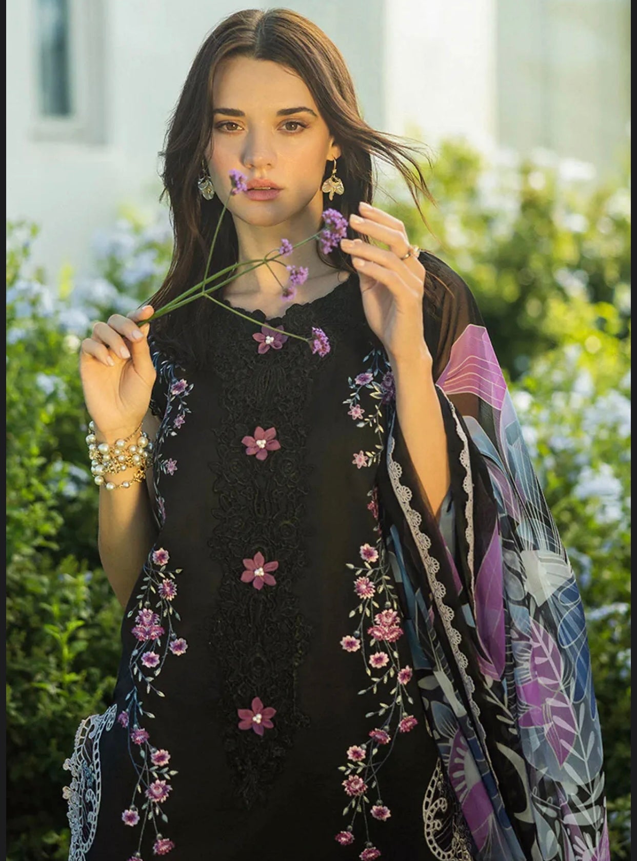 Mushq 3PC Unstitched Luxury Lawn Chikenkari Heavy Embroidered Suit